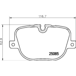 stabdžių trinkelių rinkinys, diskinis stabdys PRIME LINE
                                BREMBO                           