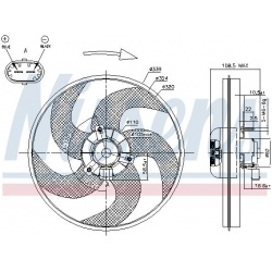 ventiliatorius, radiatoriaus
                                NISSENS                                                85672, NI