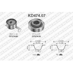 paskirstymo diržo komplektas
                                SNR                                KD474.07, SNR, KD47407, auto