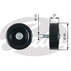 kreipiantysis skriemulys, V formos rumbuotas diržas DriveAlign™
                                GATES                     