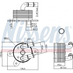 Aušintuvas tepalo
                                NISSENS                                90842, NISSENS, 90842, auto detalė