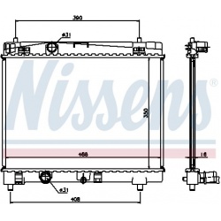 Aušinimo radiatorius
                                NISSENS                                                64671A, NISSENS,