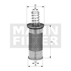 filtras, hidraulinė sistema
                                MANN-FILTER                                                HD105