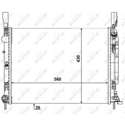 Aušinimo radiatorius
                                NRF                                53001, NRF, 53001, auto detalė