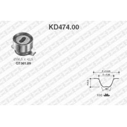 paskirstymo diržo komplektas
                                SNR                                                KD474.00, SN
