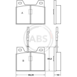 stabdžių trinkelių rinkinys, diskinis stabdys
                                A.B.S.                                      
