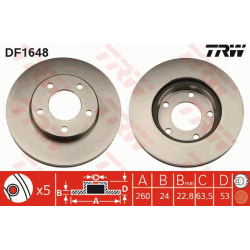 stabdžių diskas (1vnt)
                                TRW                                                DF1648, TRW, DF16