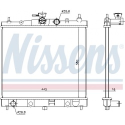 Aušinimo radiatorius
                                NISSENS                                                68728, NISSENS, 