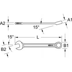 žiedinis-šakinis veržliaraktis
                                KS TOOLS                                920.0022, Nenurodyt