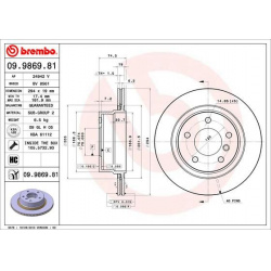 stabdžių diskas (1vnt) PRIME LINE - UV Coated
                                BREMBO                                       