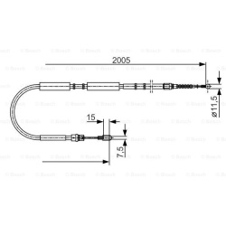 trosas, stovėjimo stabdys
                                BOSCH                                                1987477923, B