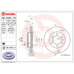 stabdžių diskas (1vnt) PRIME LINE - UV Coated
                                BREMBO                                       