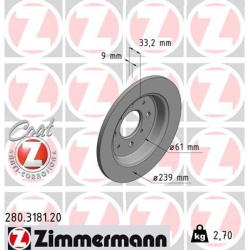 stabdžių diskas (1vnt) COAT Z
                                ZIMMERMANN                                                280