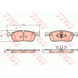 stabdžių trinkelių rinkinys, diskinis stabdys
TRW
