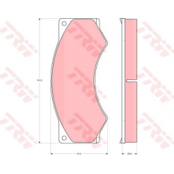 stabdžių trinkelių rinkinys, diskinis stabdys
                                TRW                                         