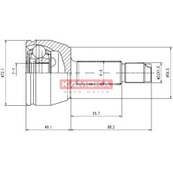pusašio šarnyras
KAMOKA 6802, KAMOKA, 6802, auto detalė