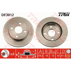 stabdžių diskas (1vnt)
                                TRW                                                DF3012, TRW, DF30