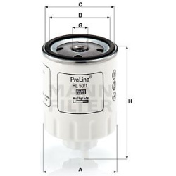 kuro filtras
                                MANN-FILTER                                PL50/1, MANN-FILTER, PL50/1, auto det