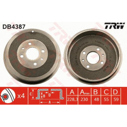 Stabdžių būgnas
                                TRW                                                DB4387, TRW, DB4387, au