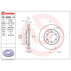 Stabdžių diskas PRIME LINE
                                BREMBO                                                09.8066.14