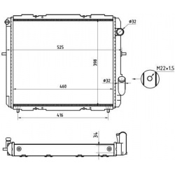 Aušinimo radiatorius
                                NRF                                                507345A, NRF, 507345