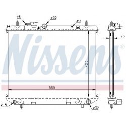 Aušinimo radiatorius
                                NISSENS                                                61742A, NISSENS,