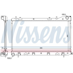 Aušinimo radiatorius
                                NISSENS                                                67726, NISSENS, 