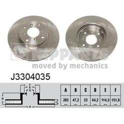 stabdžių diskas (1vnt)
                                NIPPARTS                                                J3304035, Ne