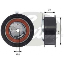 įtempiklio skriemulys, paskirstymo diržas PowerGrip™
                                GATES                               