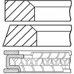 stūmoklio žiedų komplektas
                                GOETZE ENGINE                                                08