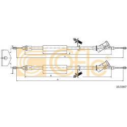 trosas, stovėjimo stabdys
                                COFLE                                                10.5367, Nenu
