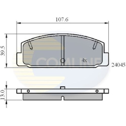 Stabdžių kaladėlės galinės
                                COMLINE                                                CBP081