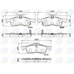 Stabdžių kaladėlės galinės
COMLINE CBP322