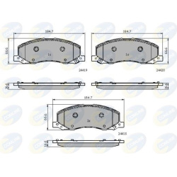 Stabdžių kaladėlės priekinės
                                COMLINE                                                CBP3
