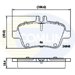 Stabdžių kaladėlės galinės
                                COMLINE                                                CBP022