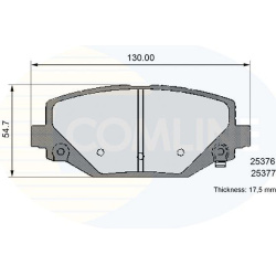 Stabdžių kaladėlės galinės
                                COMLINE                                                CBP361