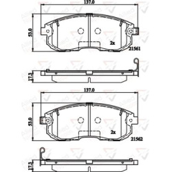 Stabdžių kaladėlės priekinės
                                NIPPON Japan                                ADB32202, NIPPO