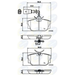 Stabdžių kaladėlės galinės
                                COMLINE                                                CBP111