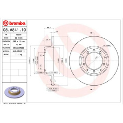 stabdžių diskas (1vnt) PRIME LINE
                                BREMBO                                                08.