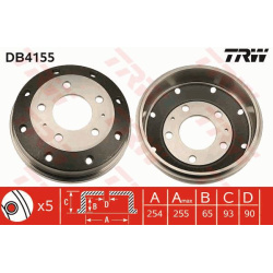 stabdžių būgnas
                                TRW                                                DB4155, TRW, DB4155, au
