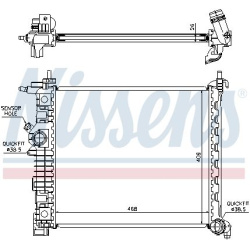 Aušinimo radiatorius
                                NISSENS                                                630736, NISSENS,