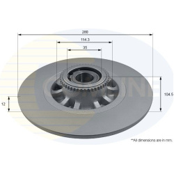 Stabdžių diskas su guoliu, 1VNT
                                COMLINE                                                ADC1