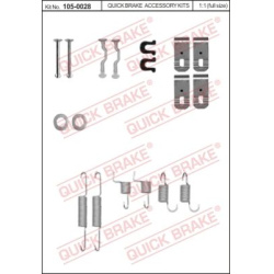 priedų komplektas, stovėjimo stabdžių trinkelės
                                QUICK BRAKE                             