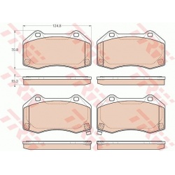 stabdžių trinkelių rinkinys, diskinis stabdys
                                TRW                                         