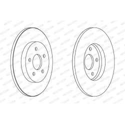 stabdžių diskas (1vnt) PREMIER Coat+ disc
                                FERODO                                DDF1126C, F