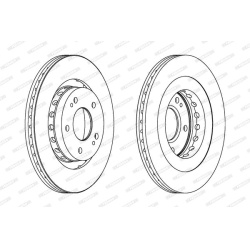 stabdžių diskas (1vnt) PREMIER Coat+ disc
                                FERODO                                DDF1642C, F