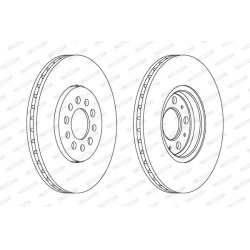 stabdžių diskas (1vnt) PREMIER Coat+ disc
                                FERODO                                DDF1221C, F