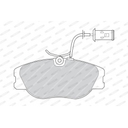 stabdžių trinkelių rinkinys, diskinis stabdys
                                FERODO                                      