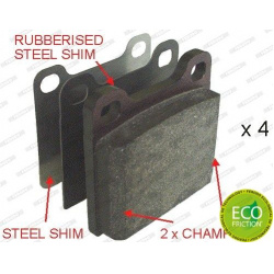stabdžių trinkelių rinkinys, diskinis stabdys PREMIER ECO FRICTION
                                FERODO                 