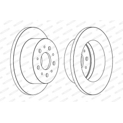 stabdžių diskas (1vnt) PREMIER Coat+ disc
                                FERODO                                DDF1653C, F